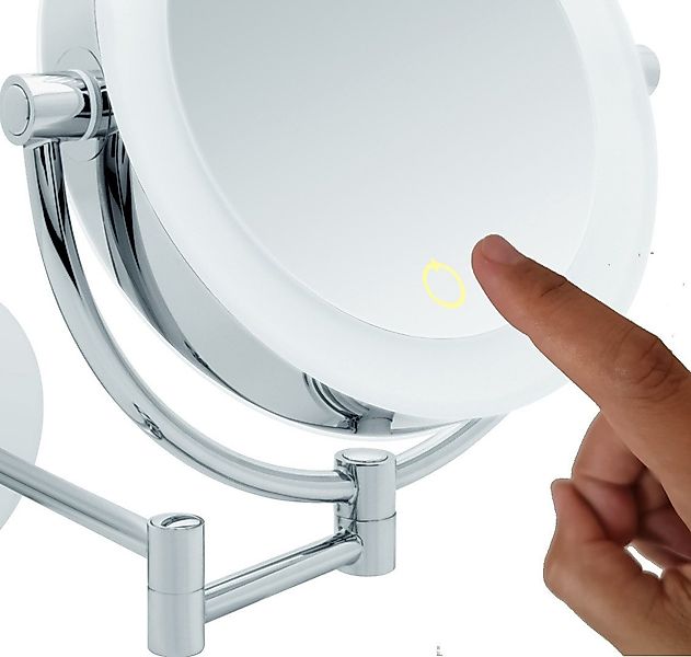 Libaro Kosmetikspiegel mit Beleuchtung und Vergrößerung TOKIO 2 seitig 5-fa günstig online kaufen