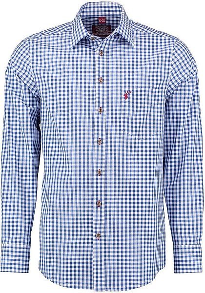 OS Trachten Trachtenhemd Inosip Slim Fit, Haifischkragen, 1/1-Arm, Hirsch-S günstig online kaufen