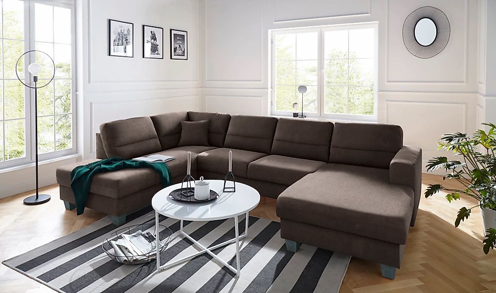 TRENDMANUFAKTUR Wohnlandschaft "Chamber, zeitlos&modern, hoher Sitzkomfort, günstig online kaufen