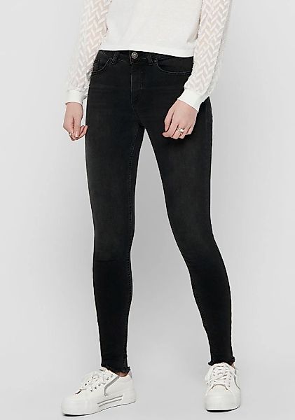ONLY Ankle-Jeans ONLBLUSH MID SK ANK RW REA1099 NOOS mit fransigen Säumen günstig online kaufen