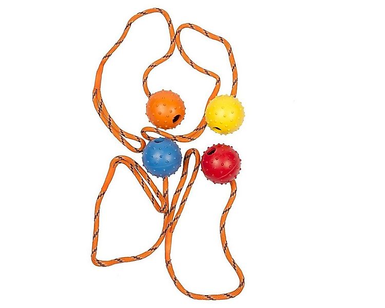 DUVO+ Outdoor-Spielzeug Dental Ball mit Noppen und Seil, Gummi günstig online kaufen