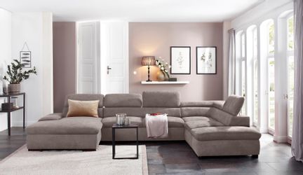 Home affaire Wohnlandschaft Alberto U-Form, mit günstig online kaufen