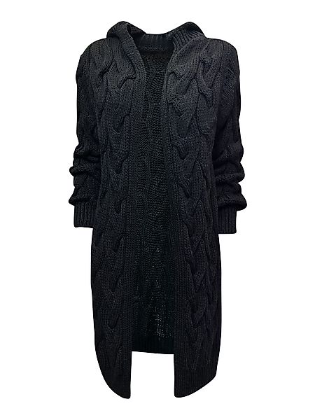 Worldclassca Kapuzenstrickjacke Worldclassca lange Strickjacke Zopfmuster günstig online kaufen