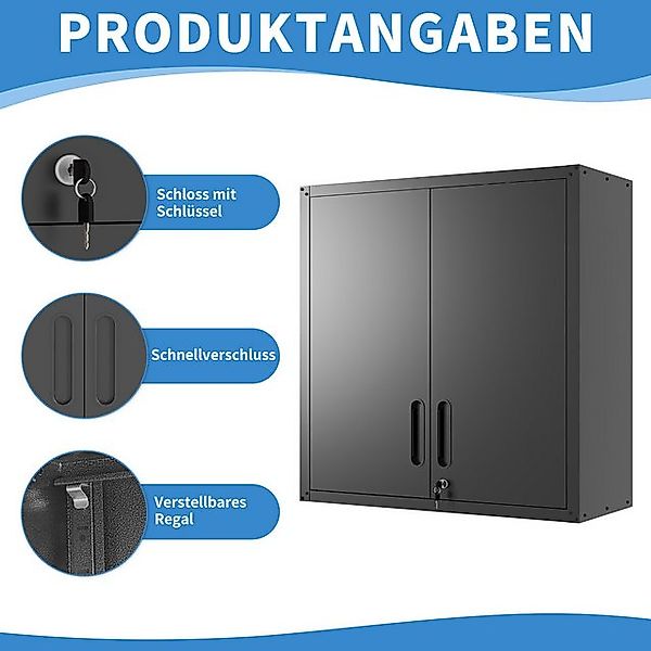 Odikalo Wandhängeschrank Werkzeugschrank Wandschrank Türverschluss Ablage T günstig online kaufen
