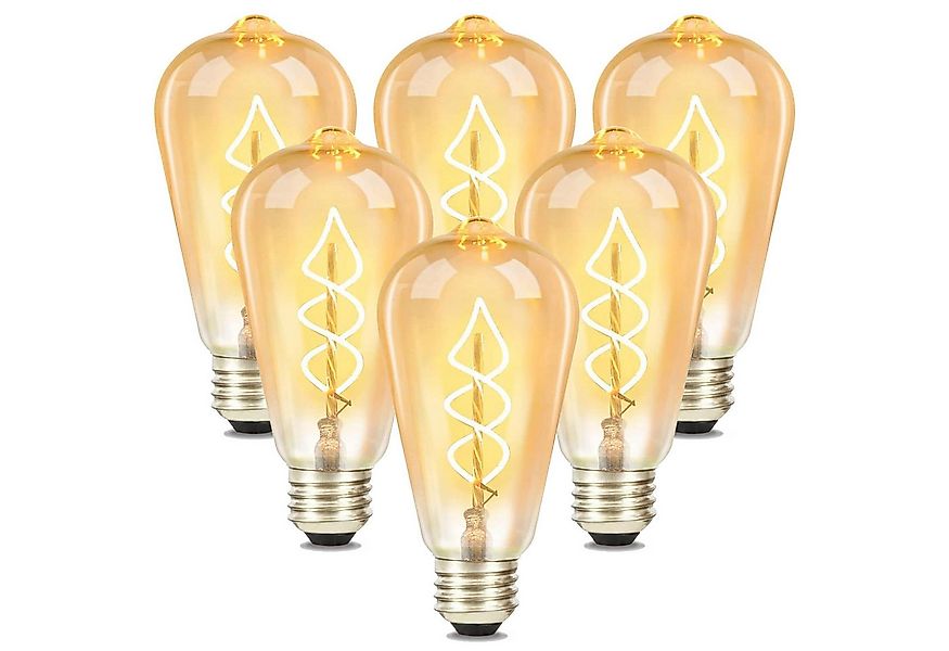 ZMH LED-Leuchtmittel LED Edison Glühbirne Vintage Glühlampe Dekorativ ST64 günstig online kaufen