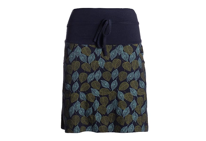 Vishes Jerseyrock knielang Baumwolle Blumen-Muster breiter Bund mit Kordel- günstig online kaufen