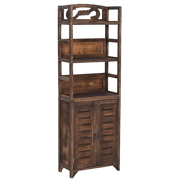 vidaXL Vitrine Dunkelbraun 46x24x140 cm Massivholz Paulownia günstig online kaufen