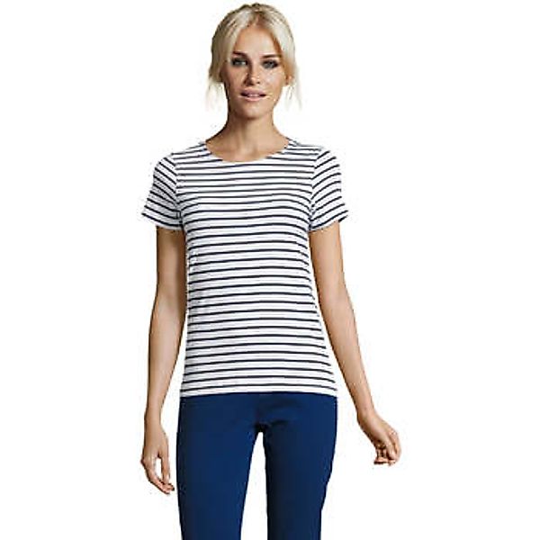Sols  T-Shirt Camiseta de mujer a rayas-100% algodón peinado Ringspun günstig online kaufen