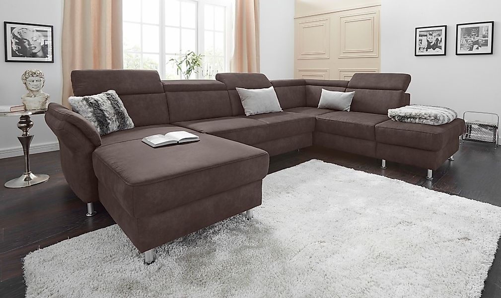 sit&more Wohnlandschaft "Avignon U-Form" wahlweise mit Bettfunktion und Sta günstig online kaufen