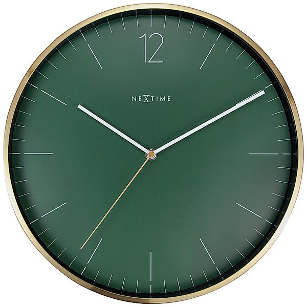 NEXTIME Wanduhr 3252GN (mit goldenem Gehäuse günstig online kaufen