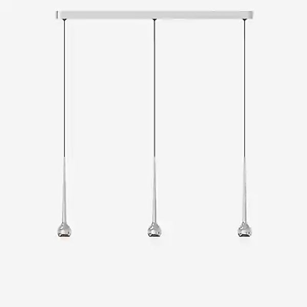 Grau Falling Sun Trace Pendelleuchte LED 3-flammig, Chrom - 200 cm günstig online kaufen