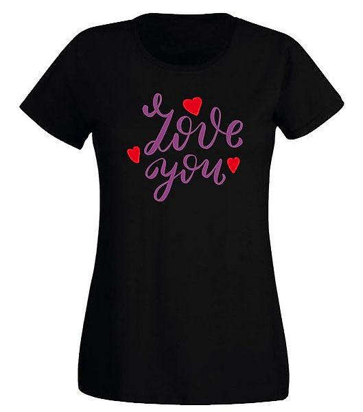 G-graphics T-Shirt Damen T-Shirt - Love you Slim-fit, mit trendigem Frontpr günstig online kaufen