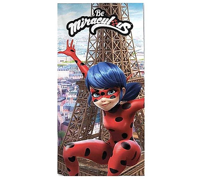 Miraculous - Ladybug Badetuch, Mikrofaser, Mädchen Strandtuch 70 x 140 cm s günstig online kaufen