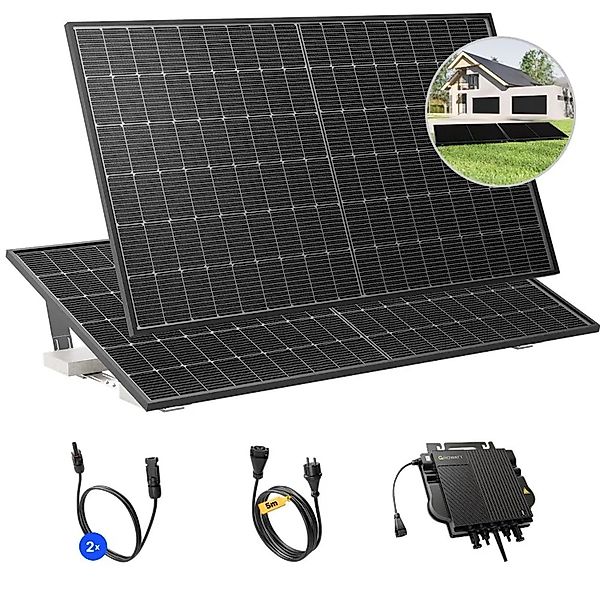 Solakon Balkonkraftwerk 900W Solaranlage mit Gartenhalterung Steckerfertig günstig online kaufen