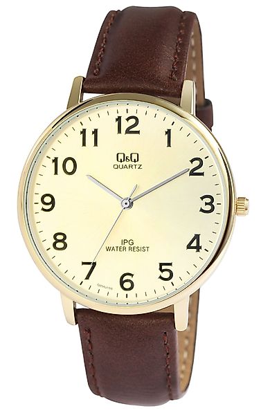 Q&Q Quarzuhr QZ00J103Y mit Lederimitationsband, 3 günstig online kaufen