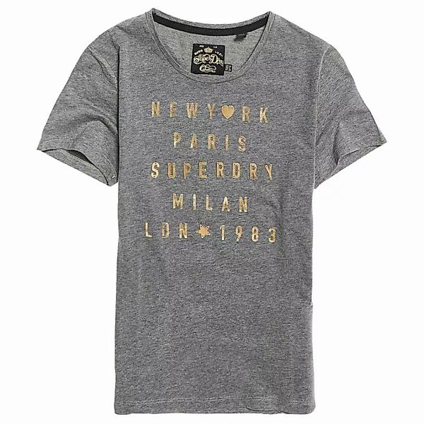 Superdry City Letters Kurzarm T-shirt M Charcoal Grey günstig online kaufen
