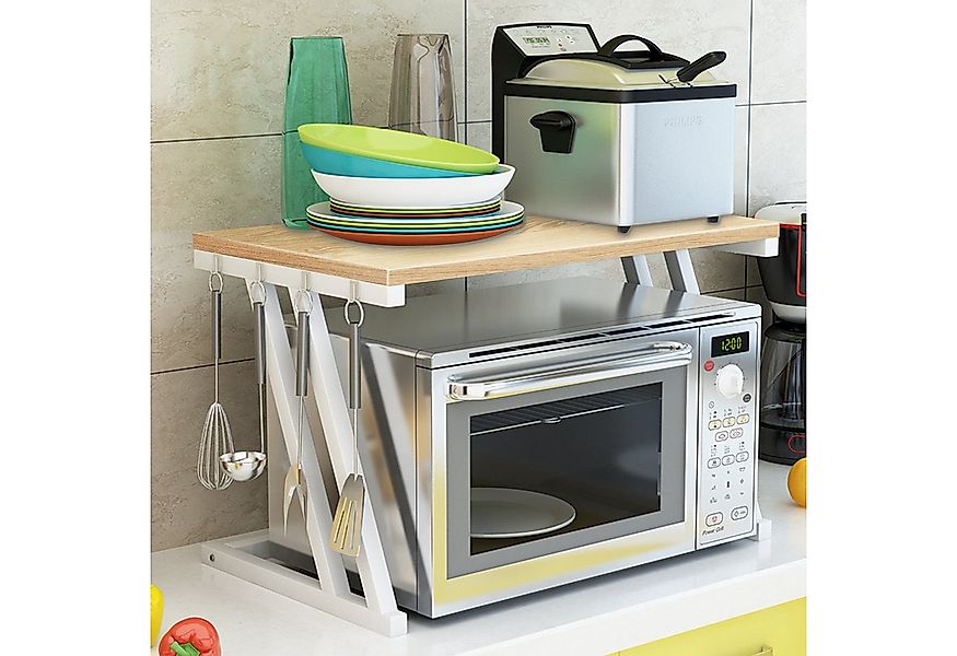 JEOBEST Küchenregal Mikrowellenregal, Holz Mikrowellen Ständer Mikrowelle R günstig online kaufen