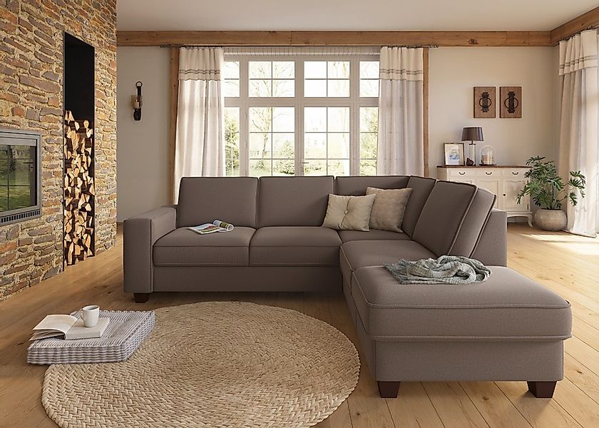 Home affaire Ecksofa "County L-Form", (2 St.), wahlweise Ottomane links ode günstig online kaufen