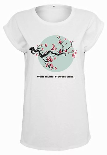 MisterTee T-Shirt MisterTee Damen Ladies Flowers Unite Tee (1-tlg) günstig online kaufen