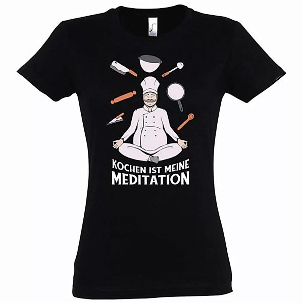 Youth Designz Print-Shirt Kochen ist meine Meditation Damen T-Shirt mit mod günstig online kaufen