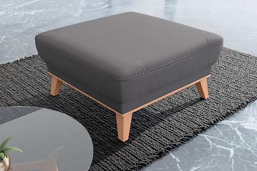 sit&more Polsterhocker »Lavida«, Mit elegantem Holzrahmen günstig online kaufen