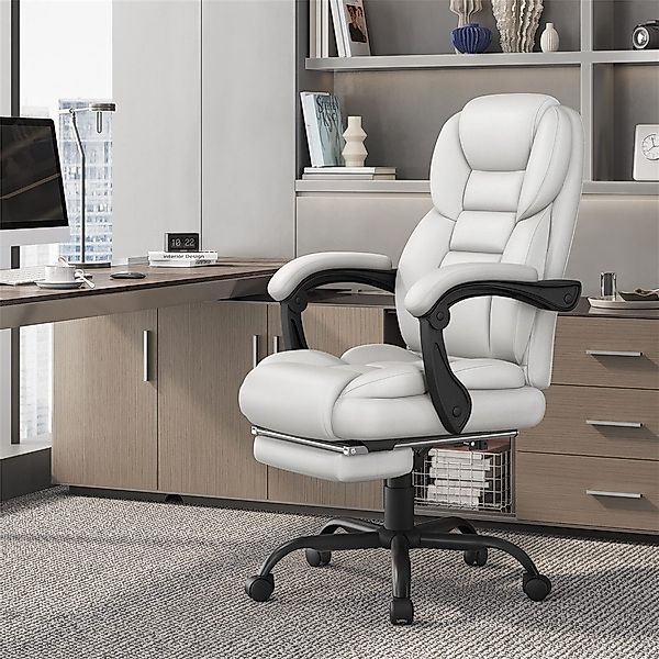 Yaheetech Chefsessel Bürostuhl aus Kunstleder, Drehstuhl günstig online kaufen