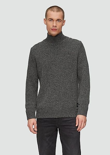 s.Oliver Longpullover Strickpullover Softer Stehkragenpullover aus reiner W günstig online kaufen