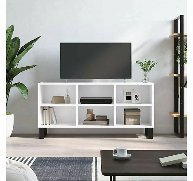 vidaXL TV-Schrank TV-Schrank Hochglanz-Weiß 103,5x30x50 cm Holzwerkstoff günstig online kaufen