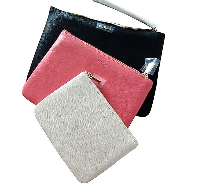 Furla Handtasche Furla Leather Clutch Bag Purse 3er Set Black,Pink,beige 80 günstig online kaufen