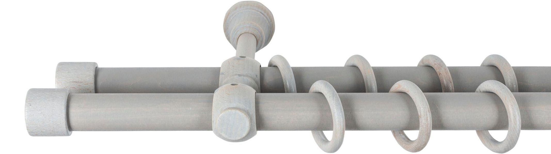 SN DECO GROUP Gardinenstange "Cafiro" 2 läufig-läufig Fixmaß 28 mm, Holz, v günstig online kaufen