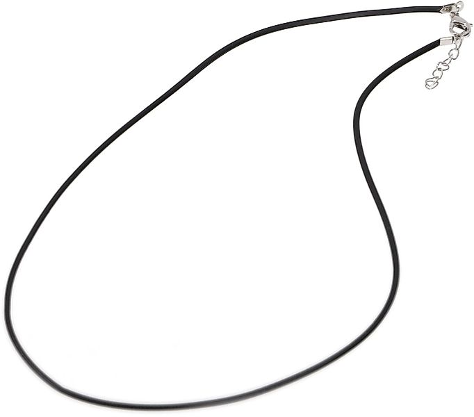 Guru-Shop Silberkette Kautschuckband 2 mm mit Verschluss -.. günstig online kaufen