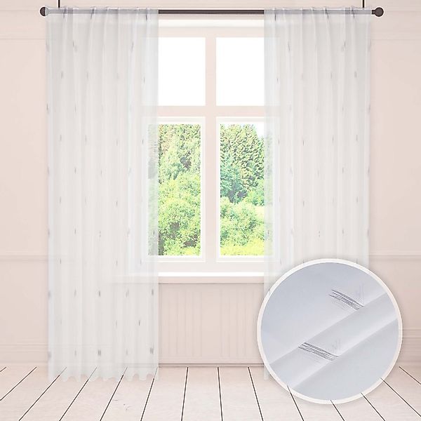 Asphald Gardine Gardine mit Scherli Muster günstig online kaufen