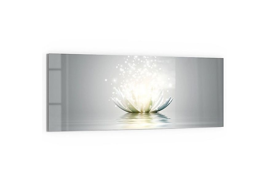 DEQORI Glasbild 'Funkelnde Lotusblüte', 'Funkelnde Lotusblüte', Glas Wandbi günstig online kaufen