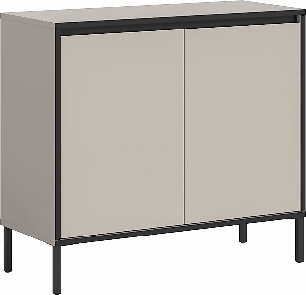 Home affaire Kommode "NORT, Höhe: 92 cm, mit Metall Stabfuß, 2 Türen, 2 Ein günstig online kaufen