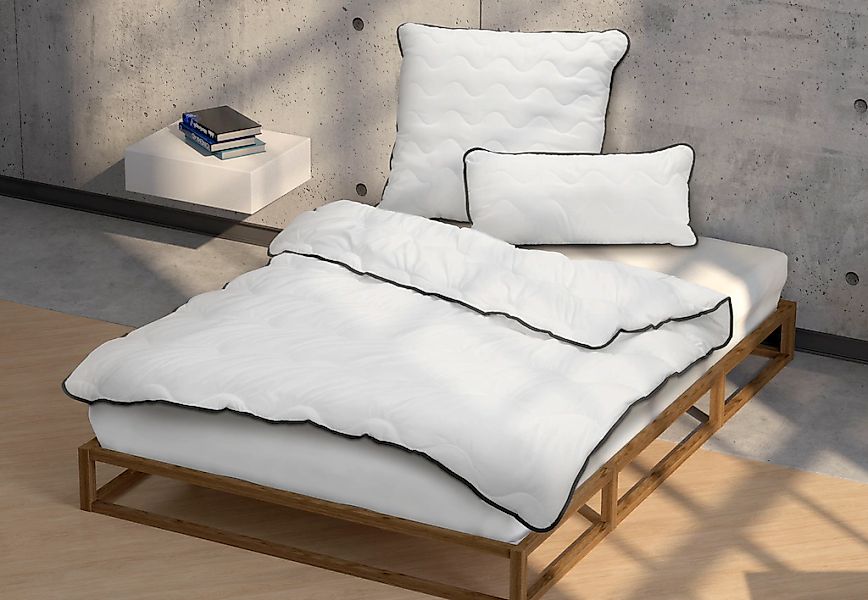 Biberna Sleep & Protect Microfaserkissen "Sleep & Protect Inlett "Welle"" 1 günstig online kaufen