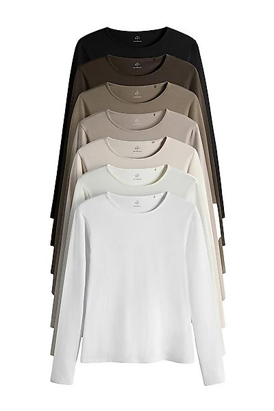 The Set Langarmshirt The Set Langarmshirts mit Rundhals, 7er-Pack (7-tlg) günstig online kaufen