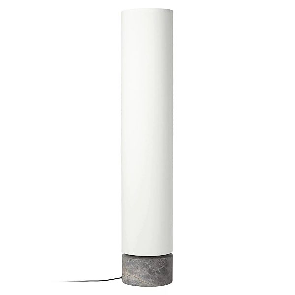 Gubi - Unbound LED Stehleuchte H 120cm - Leinen weiß/Schirm HxØ 107x23cm/Fu günstig online kaufen
