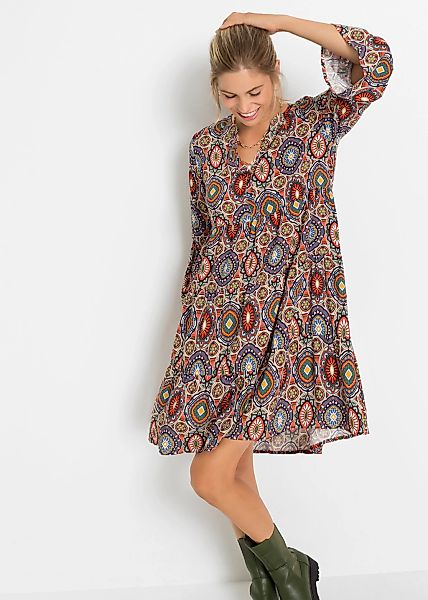 bonprix Minikleid "Minikleid aus fließender Viskose" Minikleid aus fließend günstig online kaufen