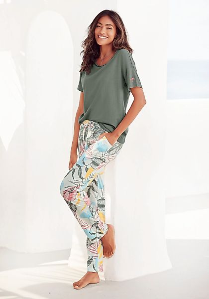 Vivance Dreams Pyjama 2 Stk. tlg., mit floralem Druck günstig online kaufen