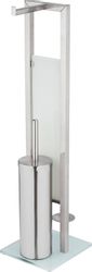 WENKO WC-Garnitur "Rivalta" aus Edelstahl  Glas  Polypropylen edelstahl, mi günstig online kaufen