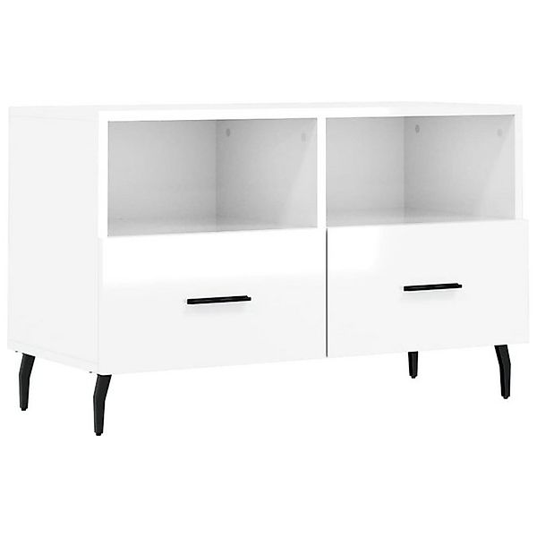 vidaXL TV-Schrank TV-Schrank Hochglanz-Weiß 80x36x50 cm Holzwerkstoff (1-St günstig online kaufen