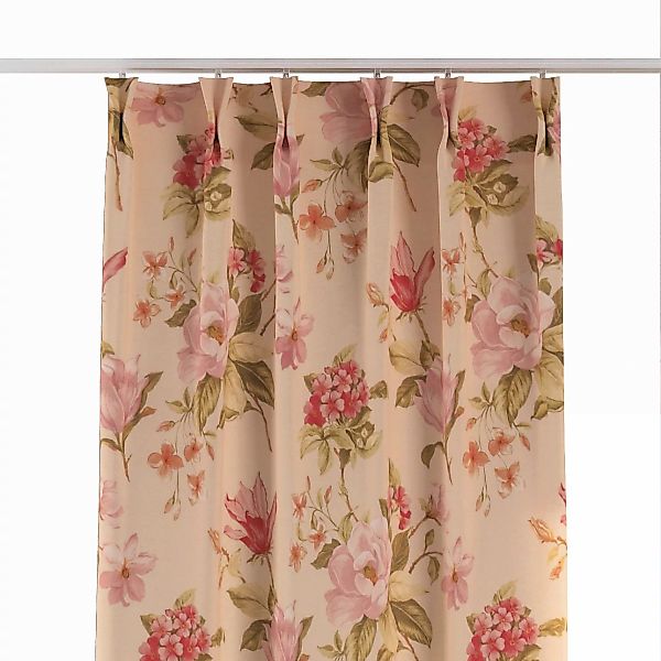 Vorhang mit flämischen 2-er Falten, creme-rosa, Londres (143-87) günstig online kaufen