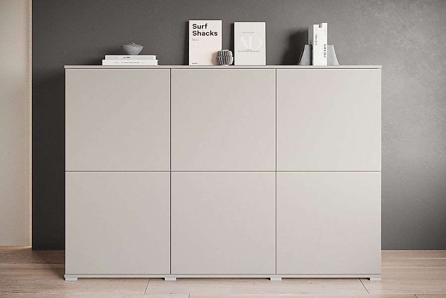 INOSIGN Highboard Kenia, moderne grifflose Hochkommode mit 6 Türen, Breite günstig online kaufen