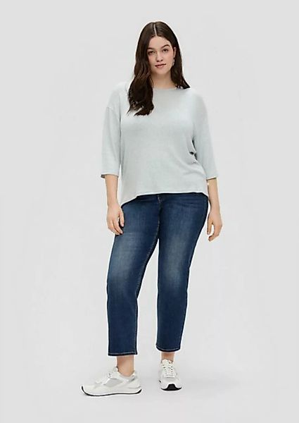 QS 5-Pocket-Jeans Jeans / Slim Fit / Mid Rise / Straight Leg Label-Patch günstig online kaufen