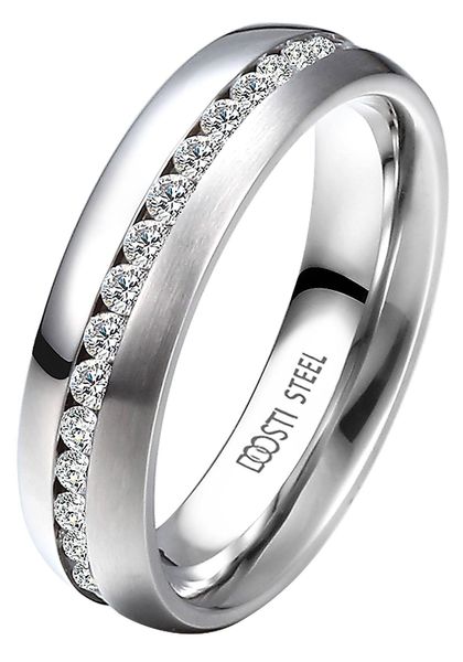 DOOSTI Trauring Schmuck Geschenk Edelstahl Trauring günstig online kaufen