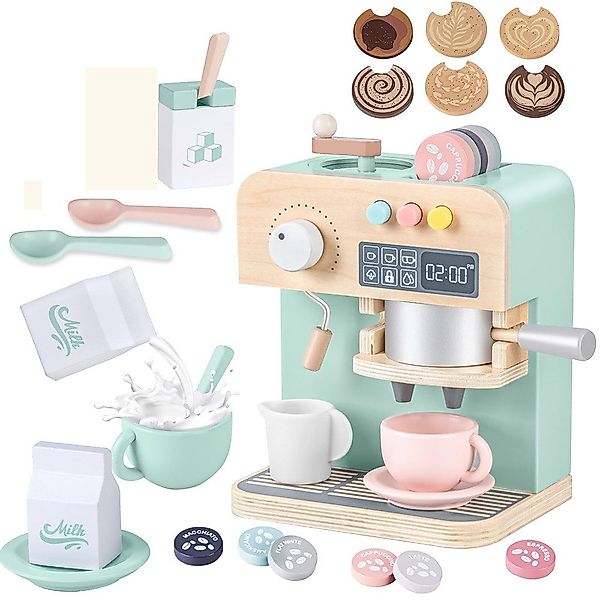 CLTYQ Kinder-Kaffeemaschine Kinderküche Kaffeemaschine Kinder Holz, günstig online kaufen