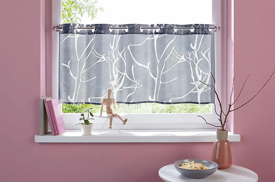 OTTO home Scheibengardine "Anna" Ösen 1 Stk. tlg. Viskose & Polyester, Äste günstig online kaufen