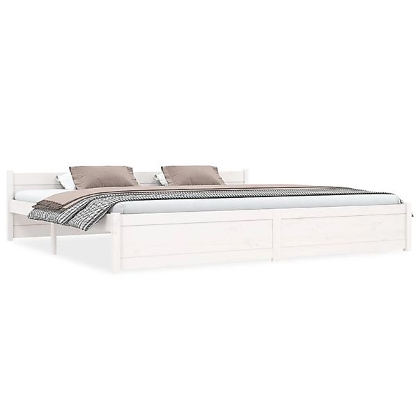 vidaXL Massivholzbett Weiß 200x200 cm1274039 günstig online kaufen