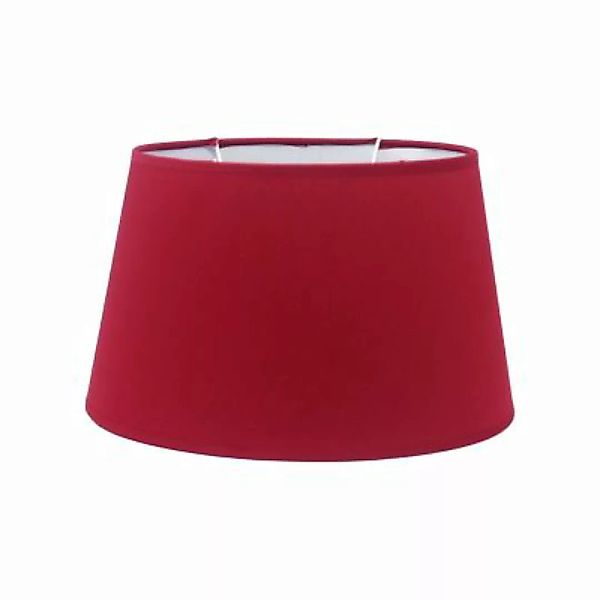 B & S Lampenschirm klein Tischlampe Stoff E14 / E27 Fassung Rot oval H 15 c günstig online kaufen
