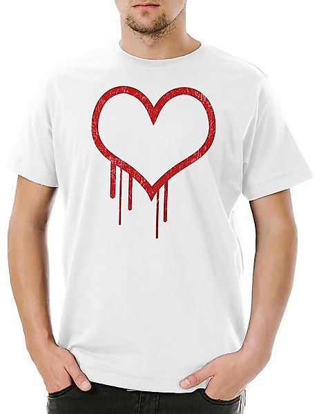 Urban Backwoods Print-Shirt Bleeding Heart I Herren T-Shirt Blutendes Blood günstig online kaufen